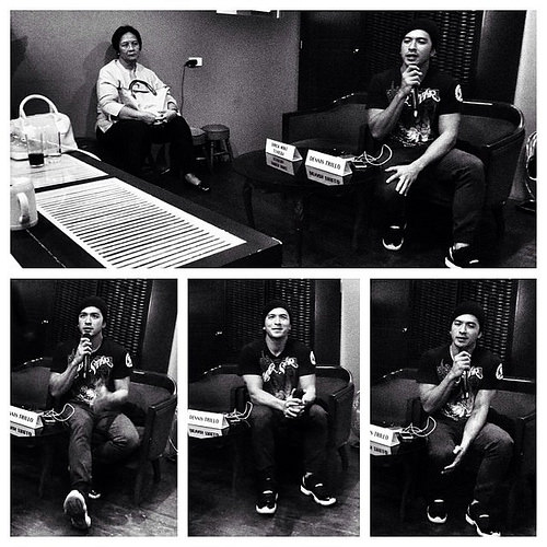 Interviewing Dennis Trillo for the movie The Janitor